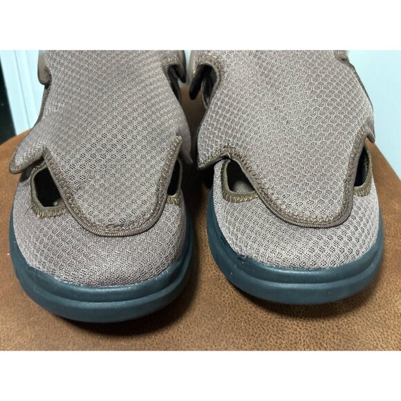 FITVILLE DIABETIC-EDEMA SANDALS MENS SIZE 14W BROWN WIDE WIDTH ARCH HEEL SUPPORT - Picture 2 of 10